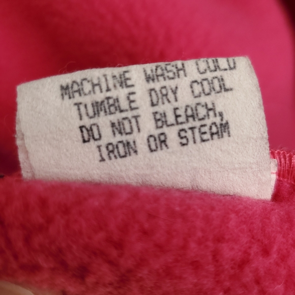 VINTAGE Celia Tejada Pink Fleece Poncho Style Jacket Women's - Picture 14 of 15
